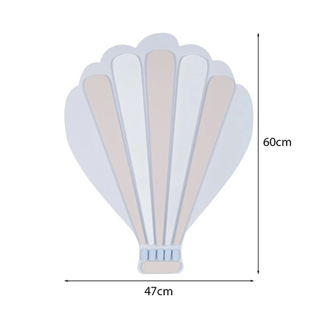 KiddyMoon Relief 3D BR-008 Baloon Akcesoria dekoracje, balon: niebieski/szary