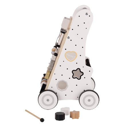 KiddyMoon Chodzik WK-001 Zabawka edukacyjna, czarno-biały