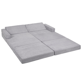 KiddyMoon Kanapa KKM-1400 Mebel piankowy, ciemnoszary