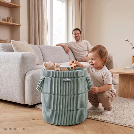 KiddyMoon KM-BIN Zabawka kosz, zielony