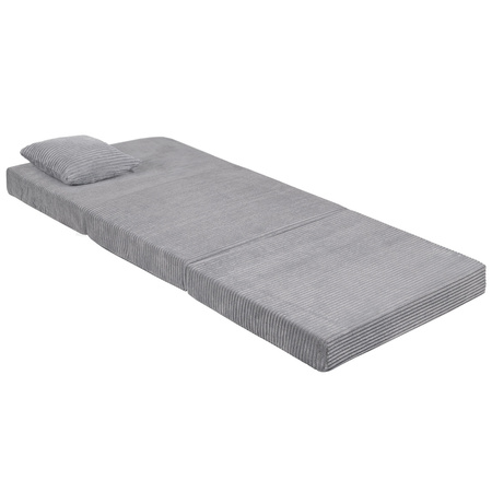KiddyMoon MATERAC z poduszką KMMP-1650 Mebel piankowy, ciemnoszary