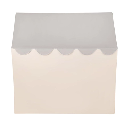 KiddyMoon Domek dla dzieci PH-002 z piłeczkami 7cm Zabawka namiot dla dzieci, white-grey: pastelowy beż-szary-biały-czarny