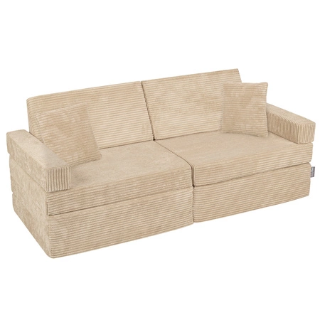 KiddyMoon KANAPA z poduszkami KKMP-1400 Mebel piankowy, beżowy