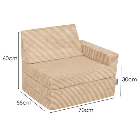 KiddyMoon Fotel KFM-700 Mebel piankowy, beżowy