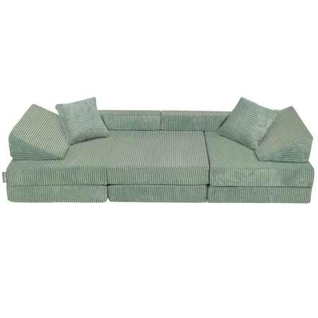 KiddyMoon KANAPA z poduszkami KKMP-1400 Mebel piankowy, zielony