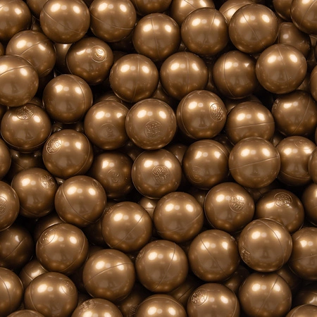 KiddyMoon Plastikowe piłeczki 7cm Zabawka zestaw kulek, złoty