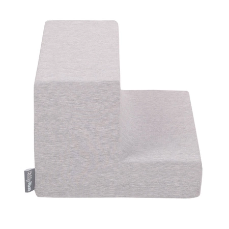 KiddyMoon Piankowy plac zabaw PPZP-OK30D-122 z piłeczkami Zabawka plac zabaw, jasnoszary: perła-szary-transparent-pudrowy róż