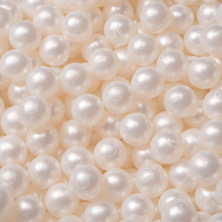 KiddyMoon Plastikowe piłeczki 6cm Zabawka zestaw kulek, perła