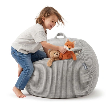 KiddyMoon fotel 2w1 worek na pluszaki