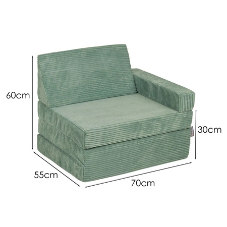 KiddyMoon Fotel KFM-700 Mebel piankowy, zielony