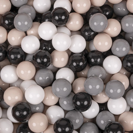 KiddyMoon SBMP-K-900 Mebel piankowy, jasnoszary: pastelowy beż-szary-biały-czarny