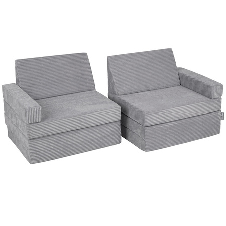 KiddyMoon Kanapa KKM-1400 Mebel piankowy, ciemnoszary