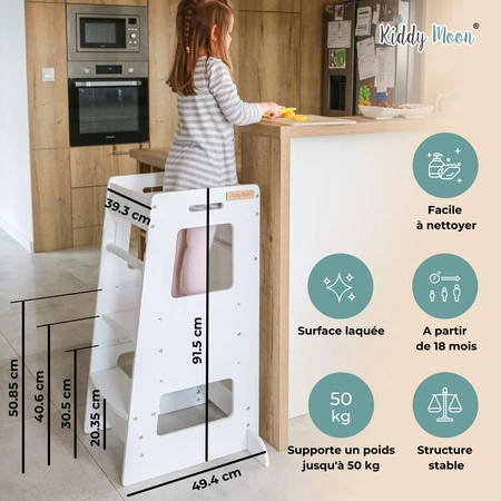 KiddyMoon ST-003 Mebel kitchen helper, biały