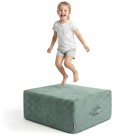 KiddyMoon KTR-700 pufa trampolina sprężyny bonellowe zielony