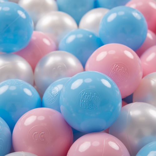 KiddyMoon Plastikowe piłeczki 7cm Zabawka zestaw kulek, różowy jasny