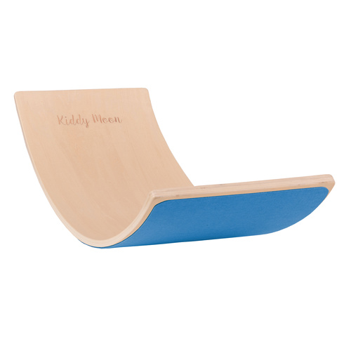 KiddyMoon Deska balansująca BB-002 Zabawka sportowa, natural/blue felt