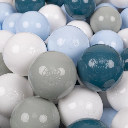 KiddyMoon Plastikowe piłeczki 7cm Zabawka zestaw kulek, zielony ciemny