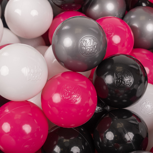 KiddyMoon Plastikowe piłeczki 7cm Zabawka zestaw kulek, biały