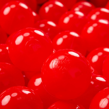 KiddyMoon Plastikowe piłeczki 7cm Zabawka zestaw kulek, czerwony
