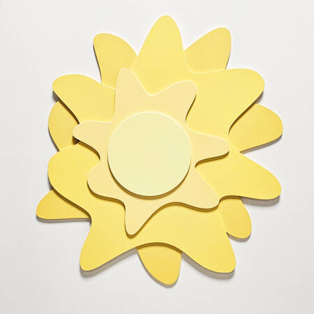 KiddyMoon Relief 3D BR-001 Sun Akcesoria dekoracje, słońce: żółty