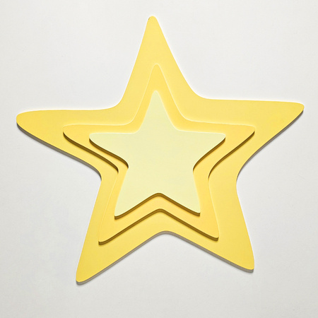 KiddyMoon Relief 3D BR-009 Star Akcesoria dekoracje, gwiazda: żółty
