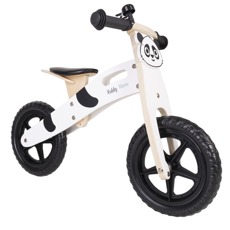 KiddyMoon Rower biegowy BK-002 Zabawka sportowa, czarno-biały