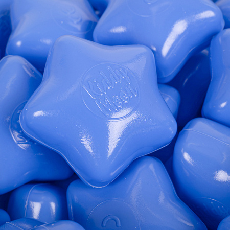 KiddyMoon Plastikowe gwiazdki 6cm Zabawka zestaw kulek, niebieski