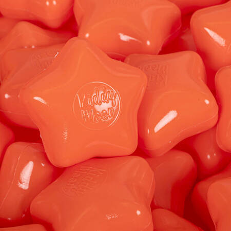 KiddyMoon Plastikowe gwiazdki 6cm Zabawka zestaw kulek, pomarańcz