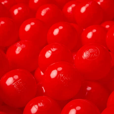 KiddyMoon Plastikowe piłeczki 6cm Zabawka zestaw kulek, czerwony