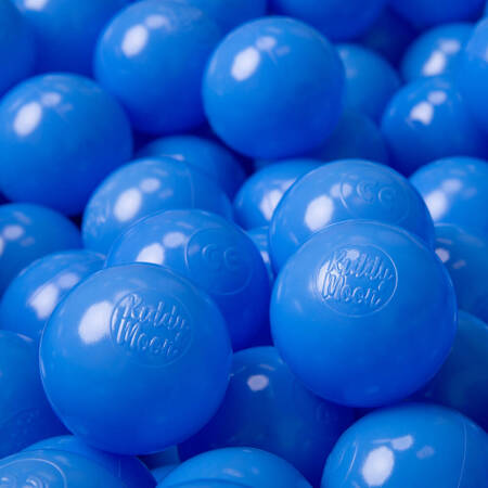 KiddyMoon Plastikowe piłeczki 6cm Zabawka zestaw kulek, niebieski