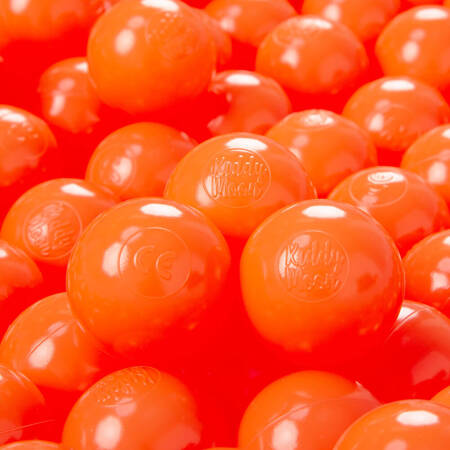 KiddyMoon Plastikowe piłeczki 6cm Zabawka zestaw kulek, pomarańcz