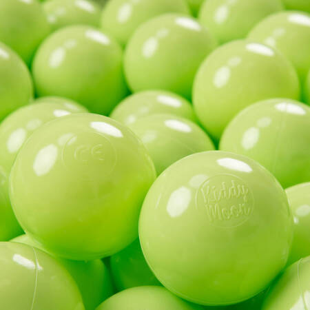 KiddyMoon Plastikowe piłeczki 7cm Zabawka zestaw kulek, jasny zielony