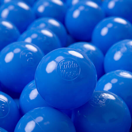 KiddyMoon Plastikowe piłeczki 7cm Zabawka zestaw kulek, niebieski