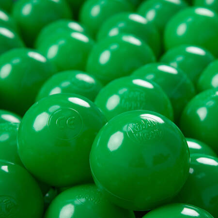 KiddyMoon Plastikowe piłeczki 7cm Zabawka zestaw kulek, zielony