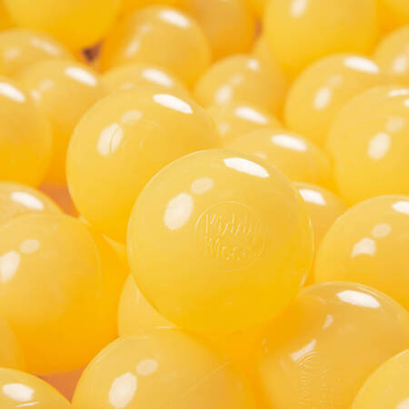 KiddyMoon Plastikowe piłeczki 7cm Zabawka zestaw kulek, żółty