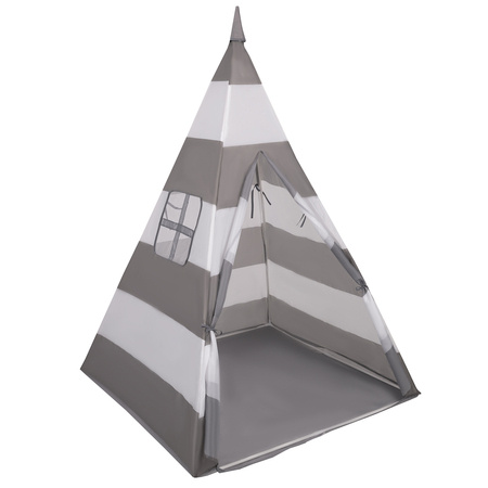 Selonis Tipi NT-200X Zabawka namiot dla dzieci, szaro-białe pasy